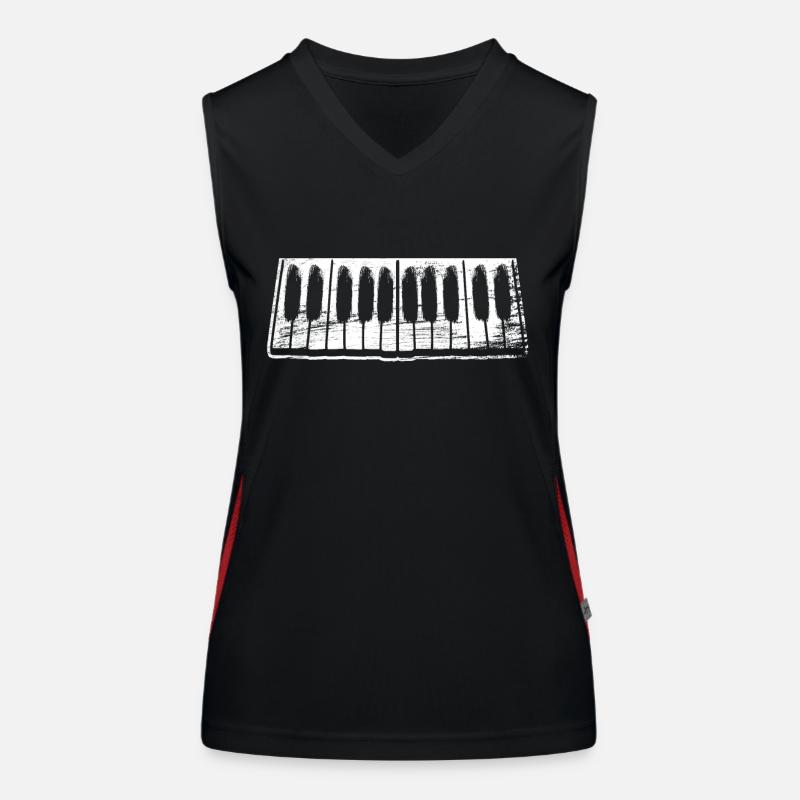 Clavier de piano Débardeur respirant contrasté Femme