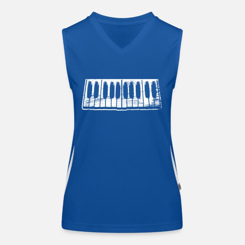 Piano Keyboard Women's Functional Contrast Tank Top