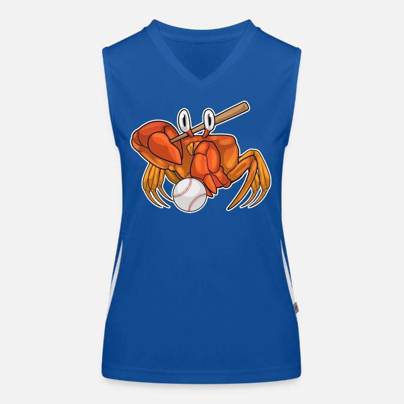 Battoir de baseball Crab Débardeur respirant contrasté Femme