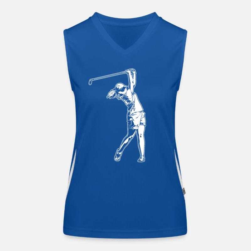 Golfer Mädchen Funktionelles Kontrast-Tank Top für Frauen
