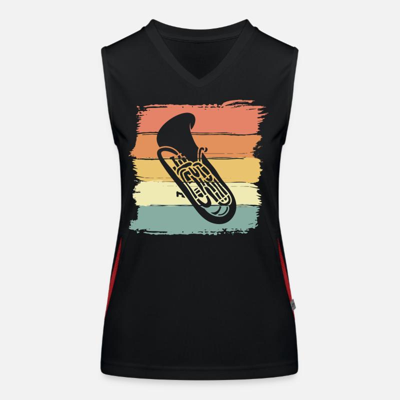 Tuba retro Funktionelles Kontrast-Tank Top für Frauen