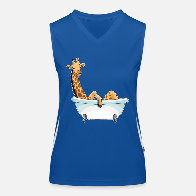 Giraffe Bath Bathtub Women's Functional Contrast Tank Top