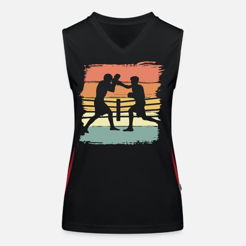 Boxe rétro Débardeur respirant contrasté Femme