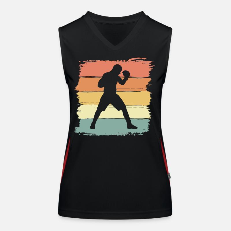 Boxen retro Funktionelles Kontrast-Tank Top für Frauen