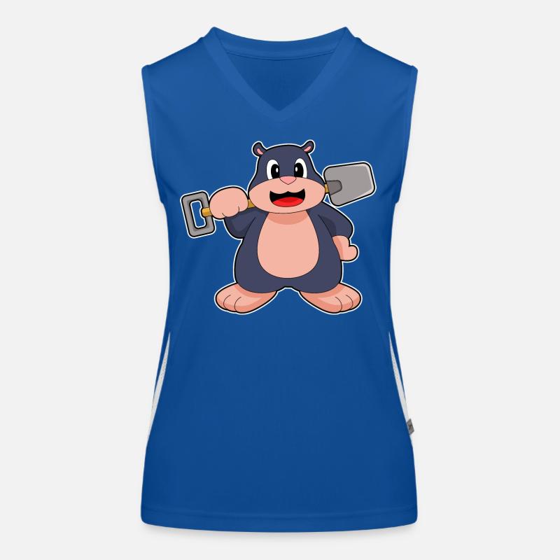Mole Miner Shovel Mining Women's Functional Contrast Tank Top