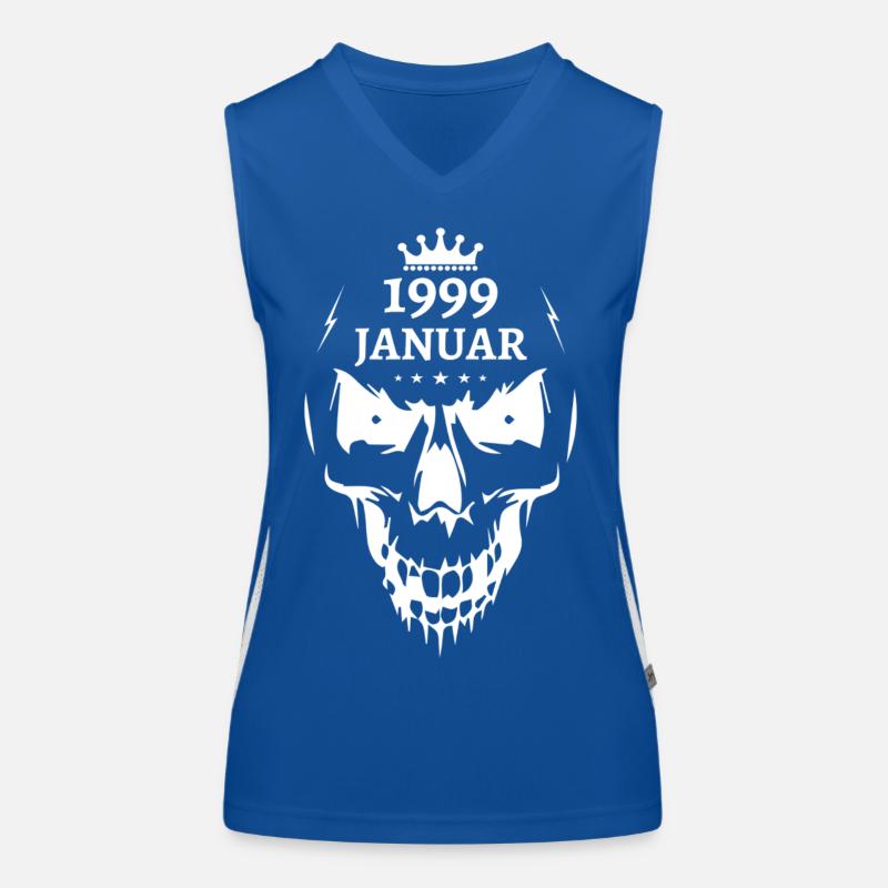 Januar 1999 Totenkopf Funktionelles Kontrast-Tank Top für Frauen