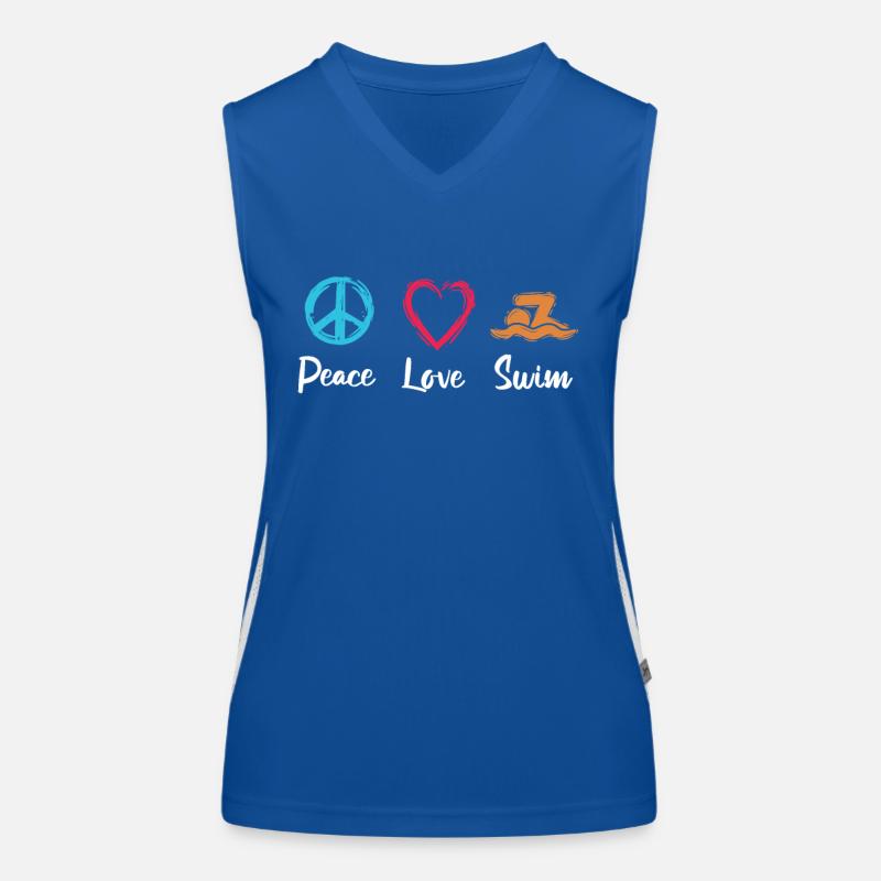 Peace Love Natation Débardeur respirant contrasté Femme