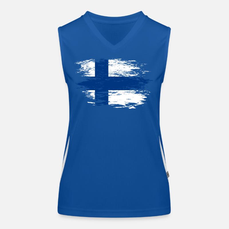 Drapeau finlandais utilisé Débardeur respirant contrasté Femme