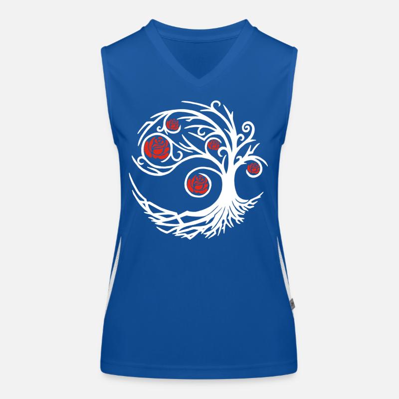 Strange white rose Women's Functional Contrast Tank Top