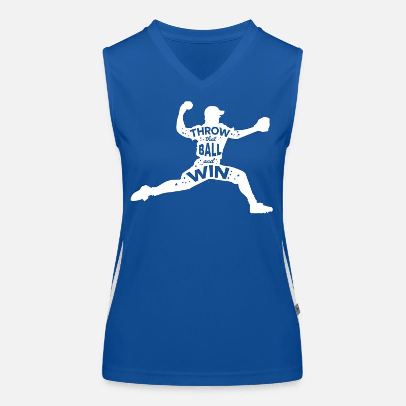 Baseball Slogan Débardeur respirant contrasté Femme