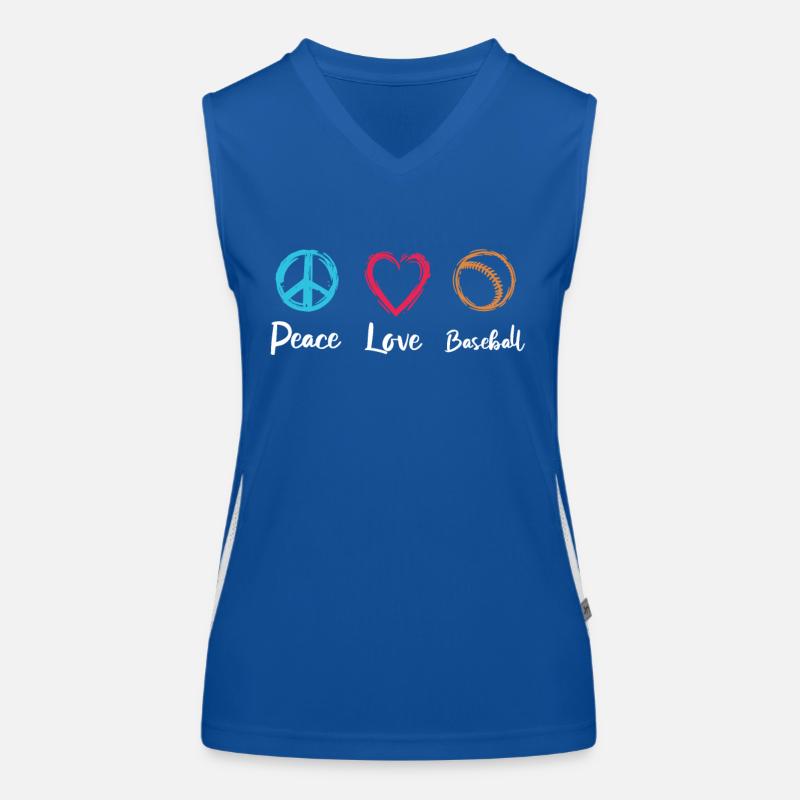 Baseball Liebe Funktionelles Kontrast-Tank Top für Frauen