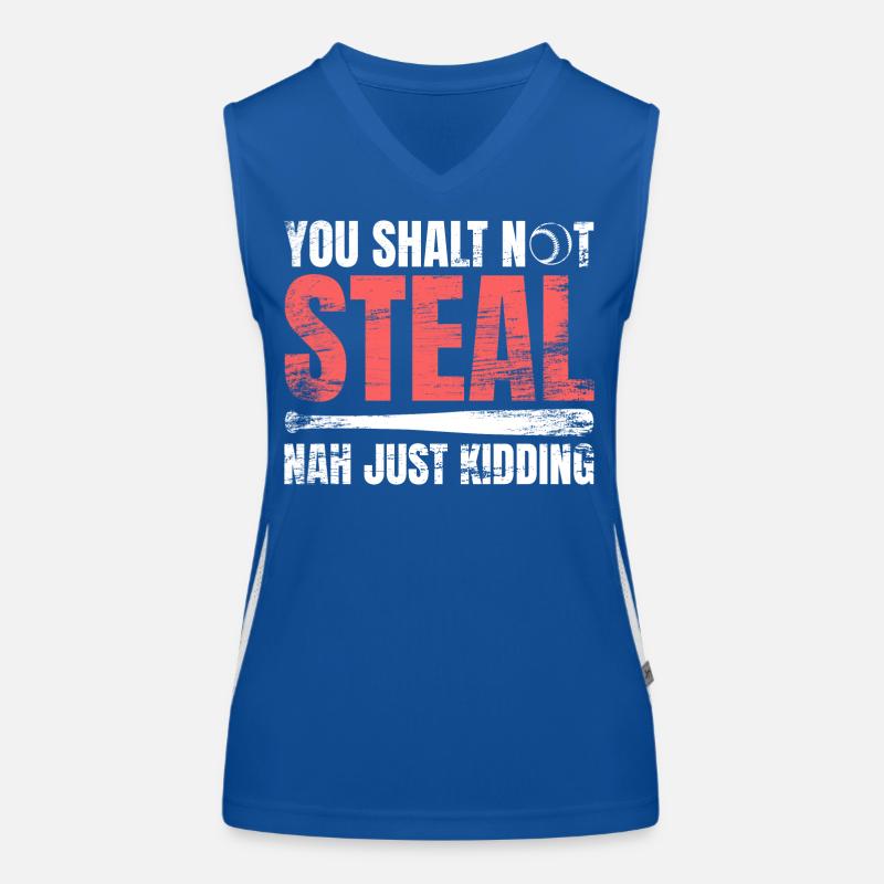 Baseball Player Joke Women's Functional Contrast Tank Top
