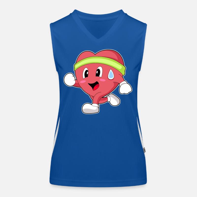 Course de jogging cardiaque Débardeur respirant contrasté Femme