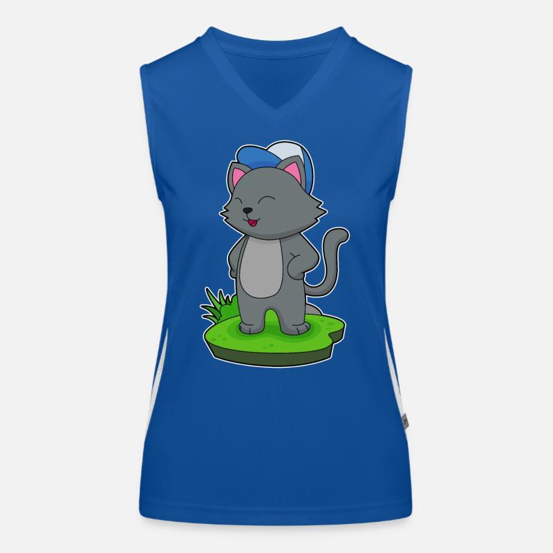 École de casquette étudiante Cat Débardeur respirant contrasté Femme