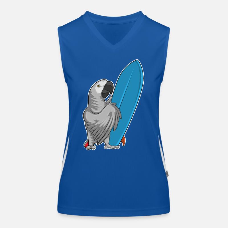 Parrot surf board Summer Débardeur respirant contrasté Femme