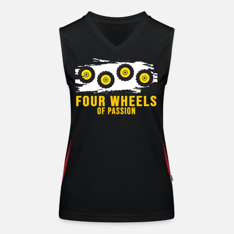 Traktor Traktorfahrer "Traktorreifen" Funktionelles Kontrast-Tank Top für Frauen