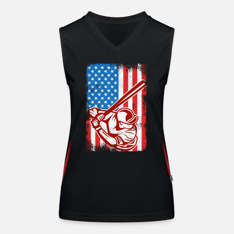 4. Juli Baseball Funktionelles Kontrast-Tank Top für Frauen