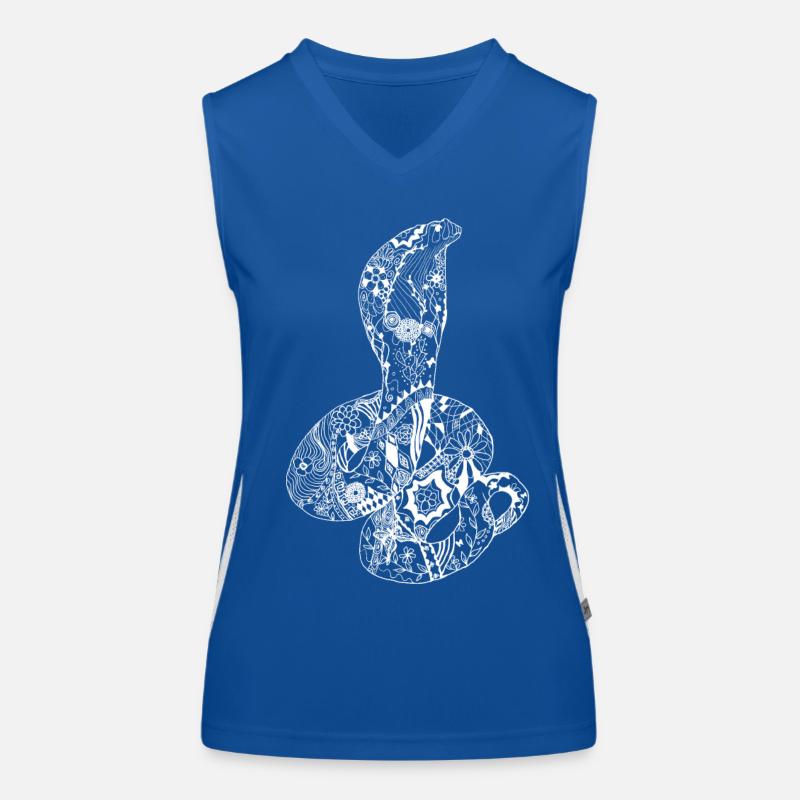 Patchwork Cobra Funktionelles Kontrast-Tank Top für Frauen