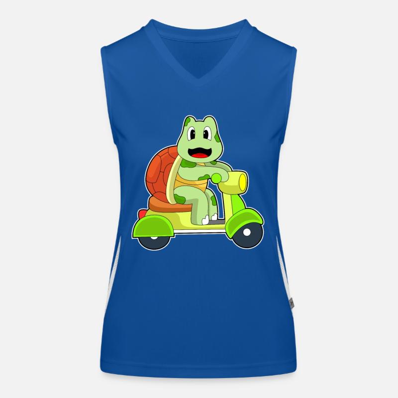 Schildkröte Motorroller Funktionelles Kontrast-Tank Top für Frauen