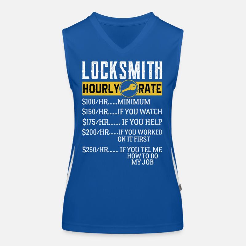 Locksmith Hourly rates Locksmith Funktionelles Kontrast-Tank Top für Frauen
