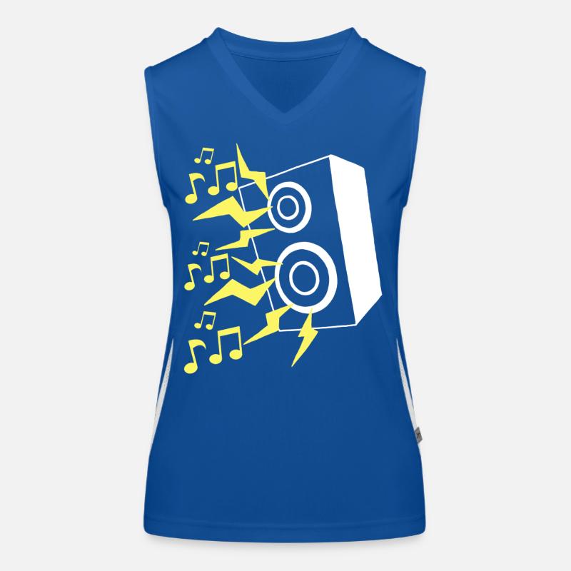 Speaker and music Women's Functional Contrast Tank Top