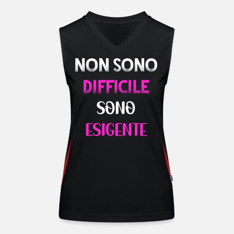 Je ne suis pas difficile je suis exigeante PNK WE Débardeur respirant contrasté Femme
