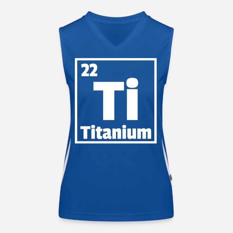 Titanium Ti Periodic Table of Elements Funktionelles Kontrast-Tank Top für Frauen