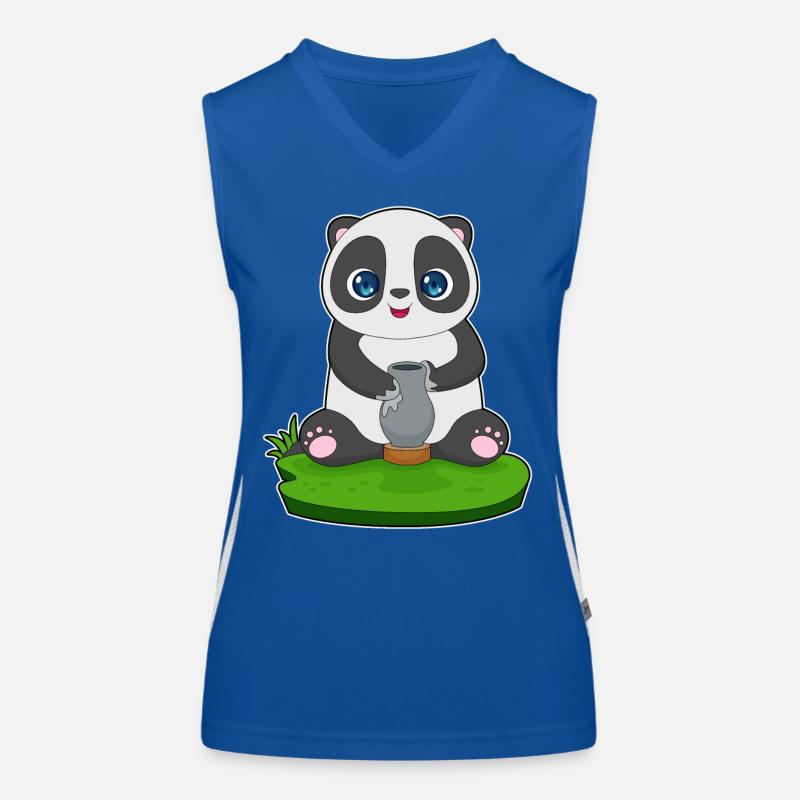 Panda Handwerker Vase Handwerk Funktionelles Kontrast-Tank Top für Frauen