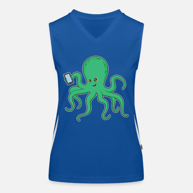 Krake Smartphone Funktionelles Kontrast-Tank Top für Frauen