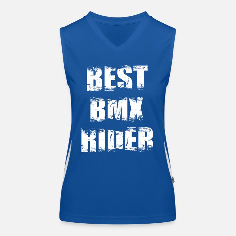 BMX Radfahrer Spruch Funktionelles Kontrast-Tank Top für Frauen