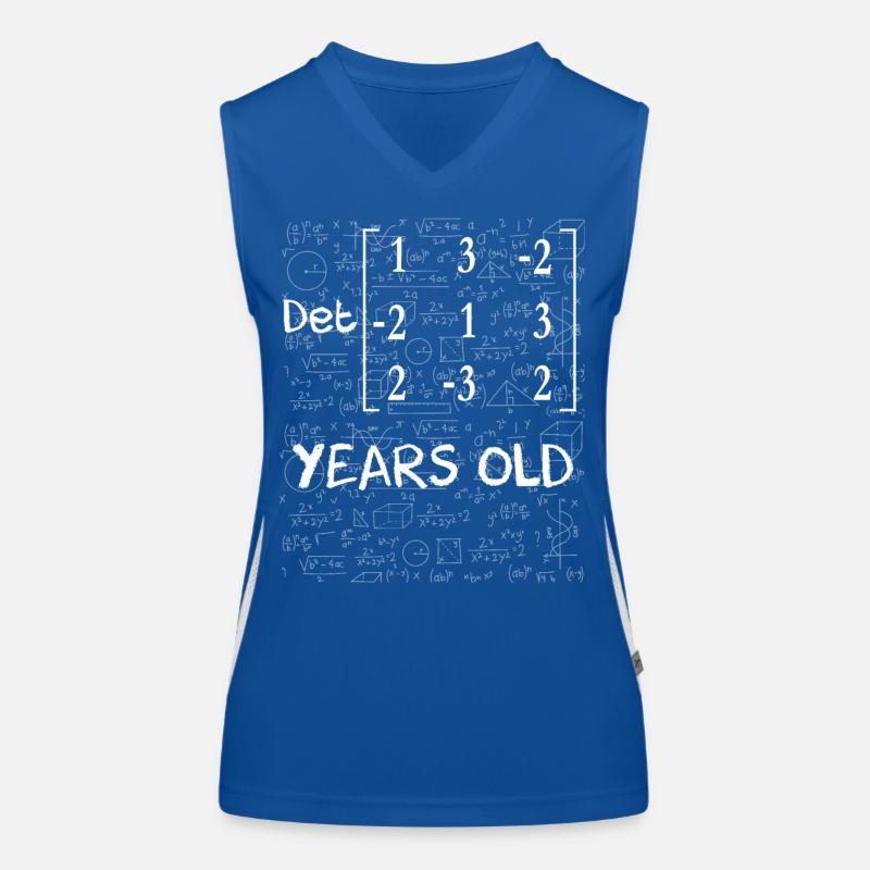 33rd birthday 33 years matrix determinant Women's Functional Contrast Tank Top