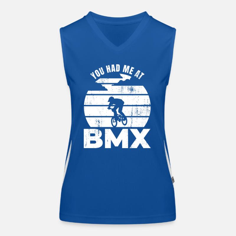 BMX Fahrer Spruch Funktionelles Kontrast-Tank Top für Frauen