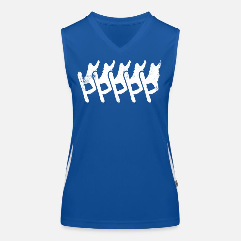 Snowboard Liebhaber Funktionelles Kontrast-Tank Top für Frauen