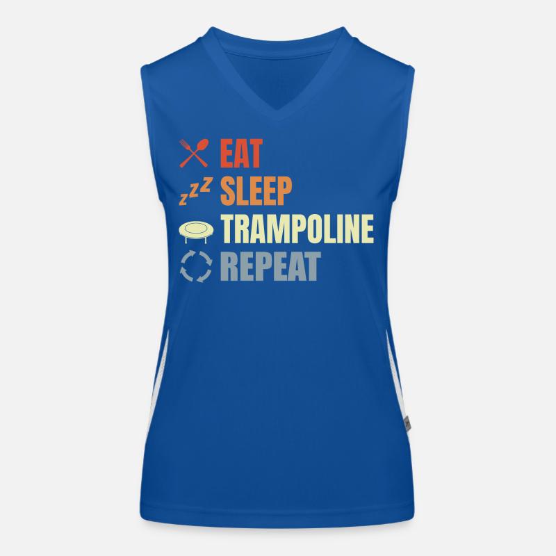 Routine de saut de trampoline Débardeur respirant contrasté Femme