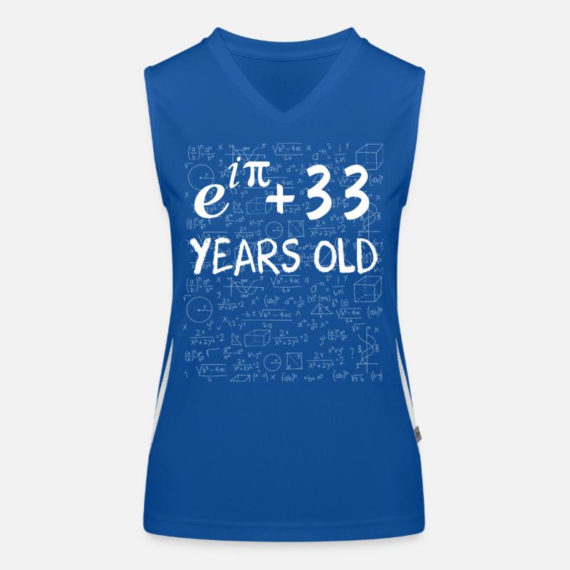 32nd birthday 32 years old Euler Identity math Women's Functional Contrast Tank Top