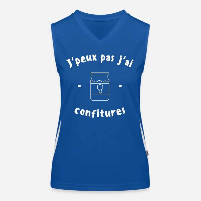 J peux pas j ai confitures Débardeur respirant contrasté Femme