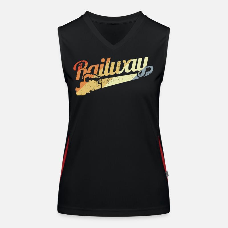 Railroad motivation Women's Functional Contrast Tank Top