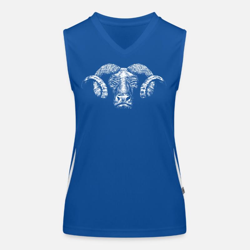 Minotaurus / Kopf Funktionelles Kontrast-Tank Top für Frauen