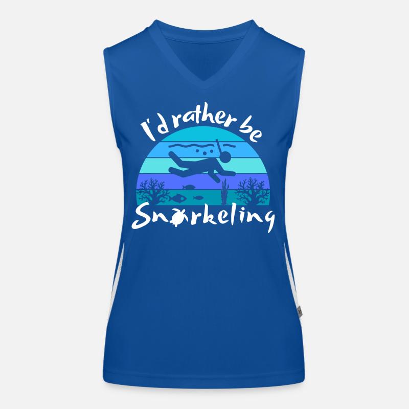 I'd rather be snorkeling - Beach Lover Funktionelles Kontrast-Tank Top für Frauen