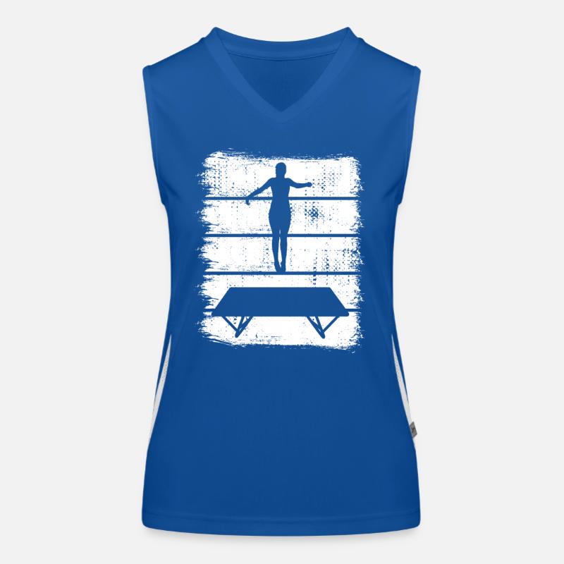 Trampoline drawing Women's Functional Contrast Tank Top