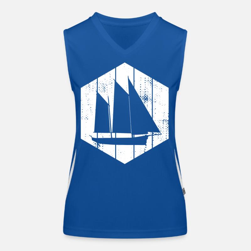 Segelboot Funktionelles Kontrast-Tank Top für Frauen