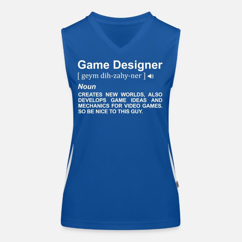 Game Designer Meaning Women's Functional Contrast Tank Top