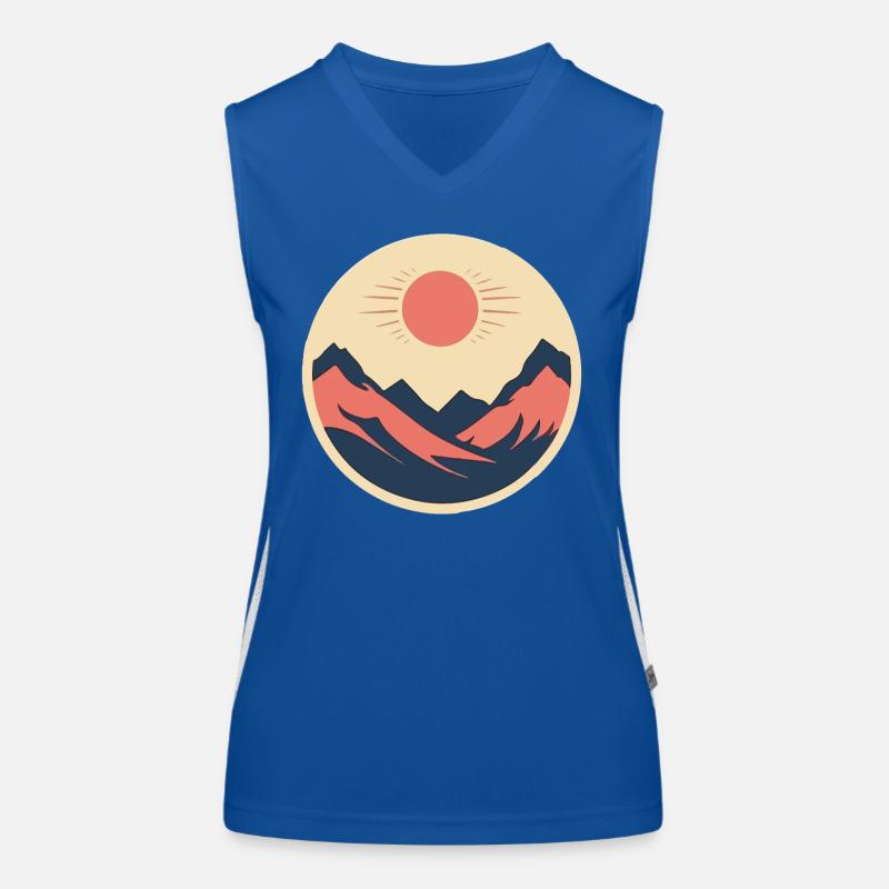 Mountains in sunshine Women's Functional Contrast Tank Top