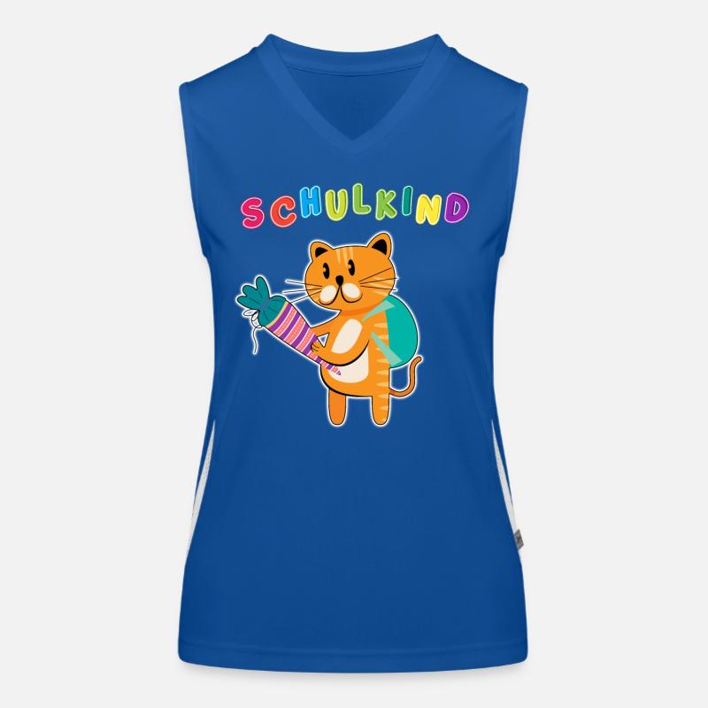 Schulkind Einschulung | Schulanfang ABC-Schütze Funktionelles Kontrast-Tank Top für Frauen