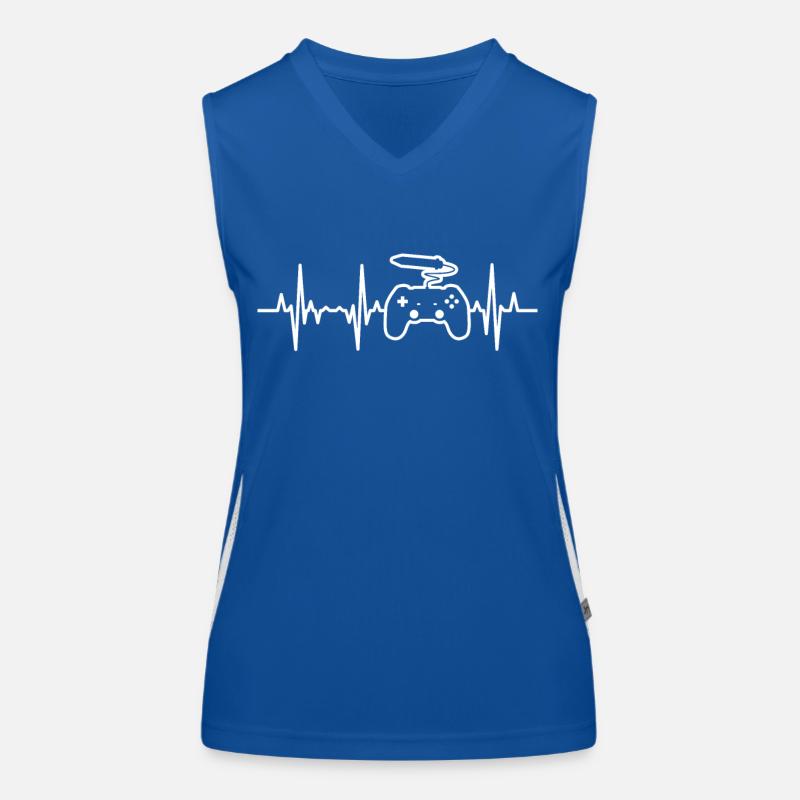 Game Design Heart Line Women's Functional Contrast Tank Top