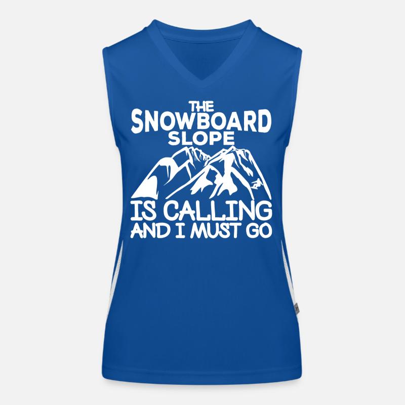 Snowboard Spruch Funktionelles Kontrast-Tank Top für Frauen