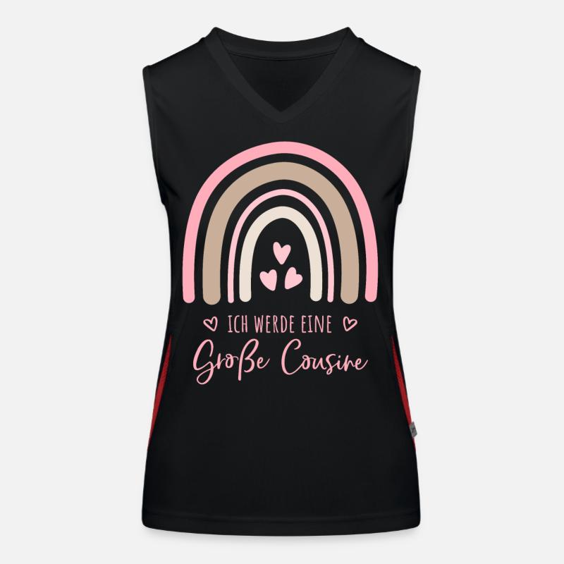Ich werde eine große Cousine Boho Regenbogen Funktionelles Kontrast-Tank Top für Frauen