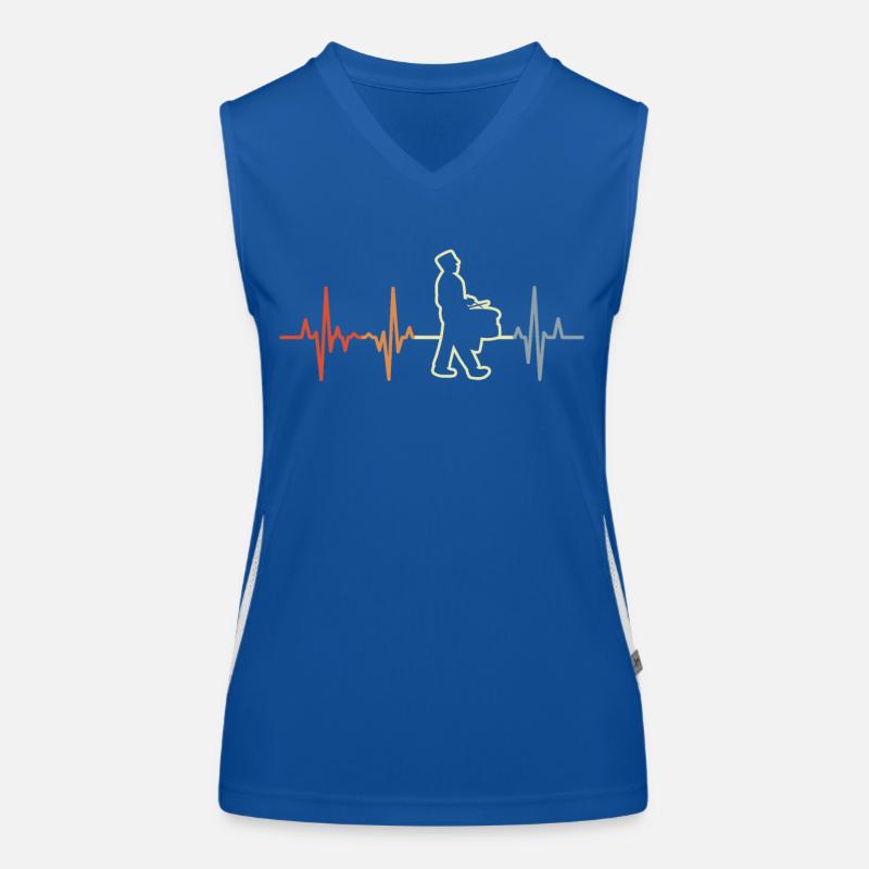 Vintage Trommel Herzklopfen Funktionelles Kontrast-Tank Top für Frauen