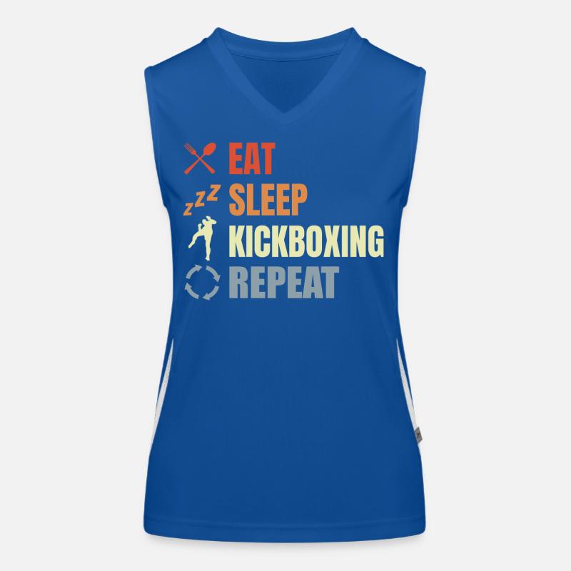 Manger du sommeil Kickbox Répéter Débardeur respirant contrasté Femme