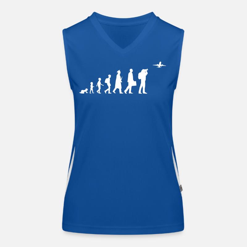 Evolution Flugzeugliebhaber Funktionelles Kontrast-Tank Top für Frauen